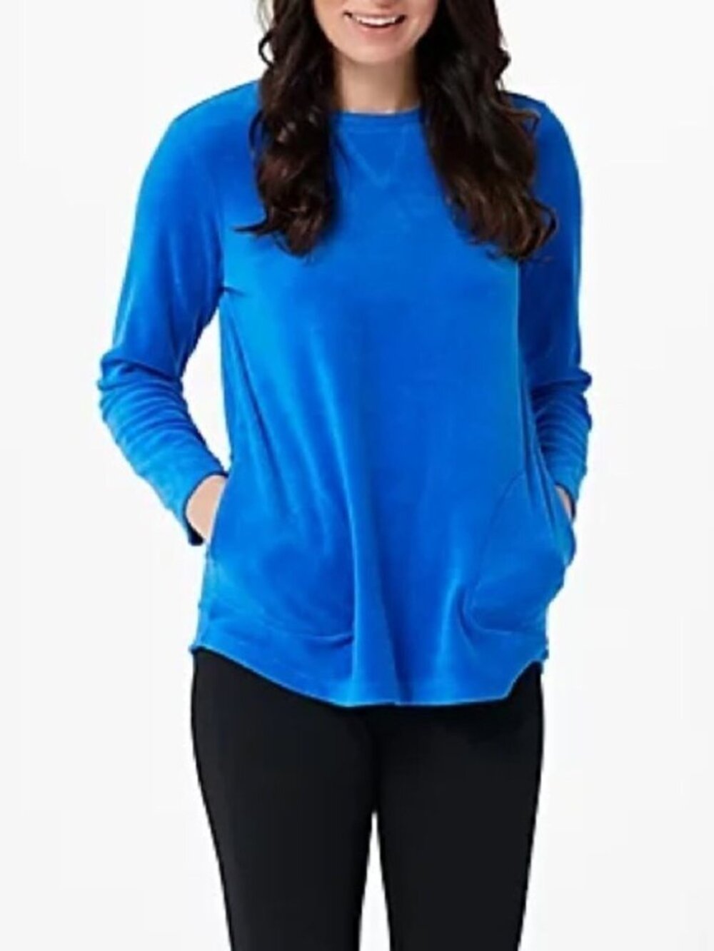 Denim & Co. Active Regular Velour Tunic